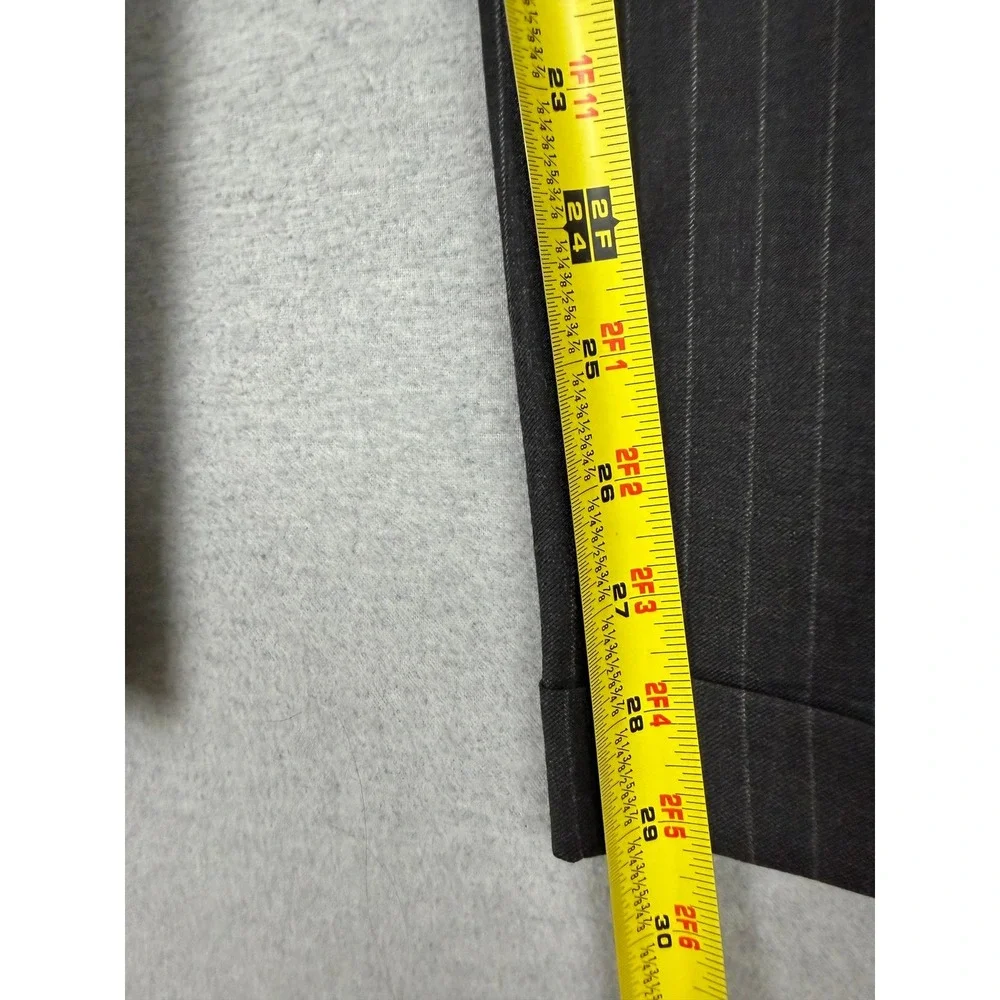 John W. Nordstrom Loro Piana Super 110s Wool Pinstripe Suit 44L 35x29 Gray